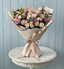 Букет цветов из:  Розы и Лизиантусы #REPLACE_PRED# Петропавловке Республики Бурятия