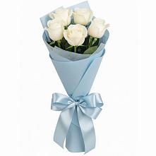 Букет 5 Белых роз Проуд в Петропавловке Республики Бурятия