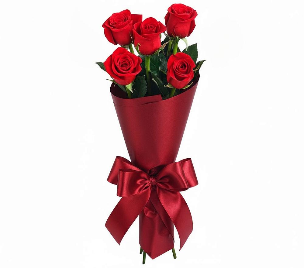 Букет 5 Красных роз Эдлесс Лав в Петропавловке Республики Бурятия