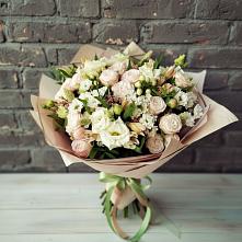 Букет цветов из:  Альстромерии, Розы и Хризантемы в Петропавловке Республики Бурятия