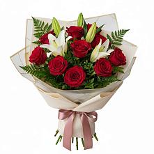 Букет цветов из:  Лилии и Розы #REPLACE_PRED# Петропавловке Республики Бурятия