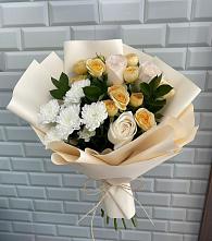 Букет цветов из:  Розы и Хризантемы в Петропавловке Республики Бурятия