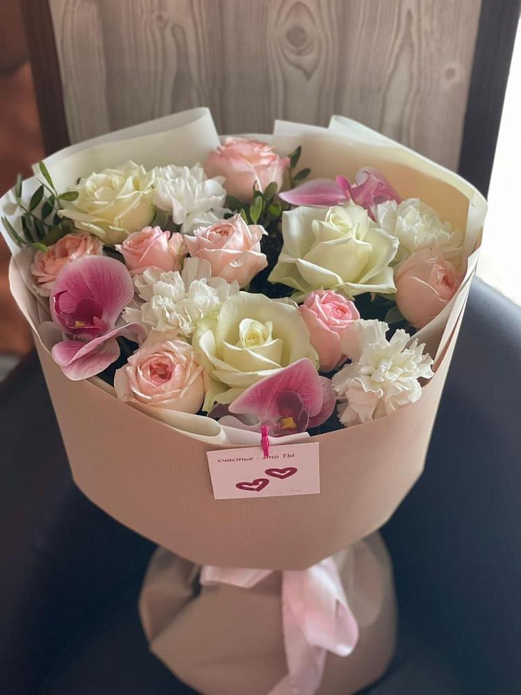 Букет цветов из: Орхидеи, Розы и Гвоздики в Петропавловке Республики Бурятия