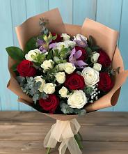 Букет цветов из:  Розы и Альстромерии в Петропавловке Республики Бурятия