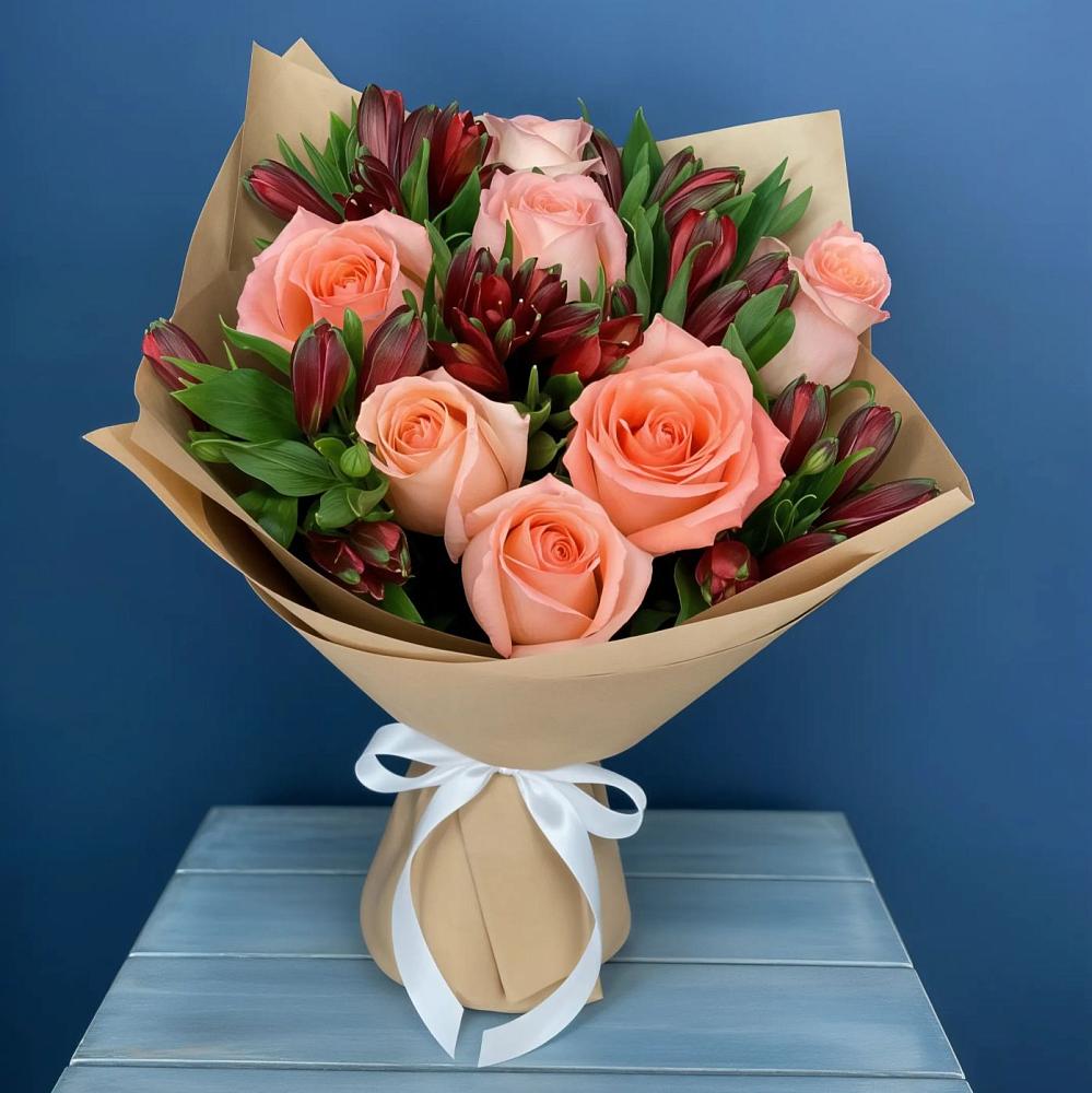 Букет цветов из: Розы и Альстромерии в Петропавловке Республики Бурятия