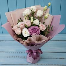 Букет цветов из:  Розы и Лизиантусы в Петропавловке Республики Бурятия
