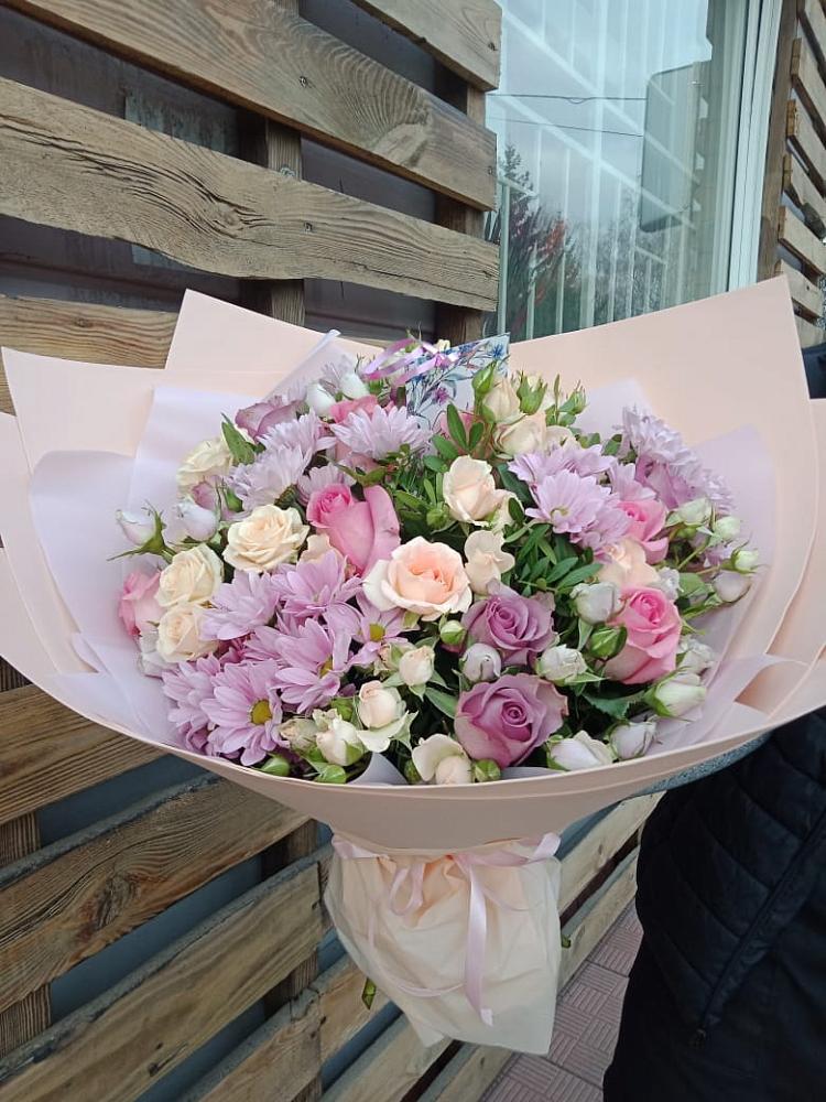 Букет цветов из: Розы и Хризантемы в Петропавловке Республики Бурятия