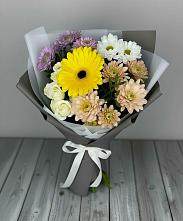 Букет цветов из:  Розы, Герберы и Хризантемы #REPLACE_PRED# Петропавловке Республики Бурятия