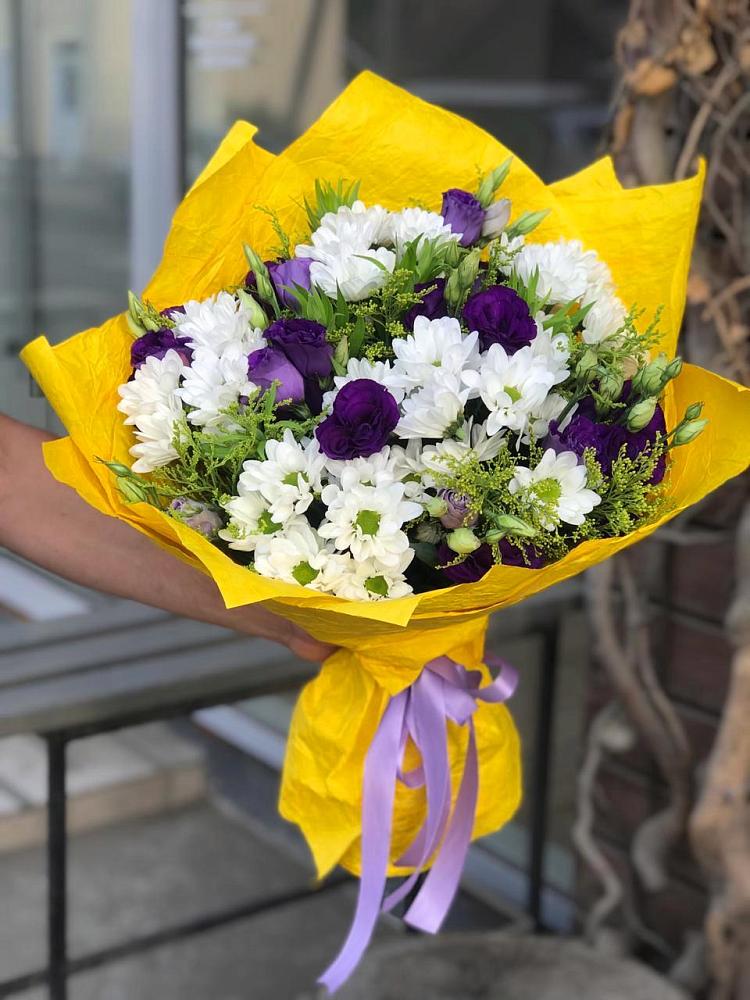 Букет цветов из: Ирисы, Хризантемы и Ромашки в Петропавловке Республики Бурятия