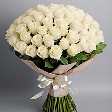 Букет 101 беля роза Белоснежка в Петропавловке Республики Бурятия