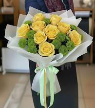 Букет цветов из:  Хризантемы и Розы в Петропавловке Республики Бурятия