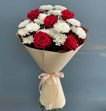 Букет цветов из:  Розы и Хризантемы #REPLACE_PRED# Петропавловке Республики Бурятия