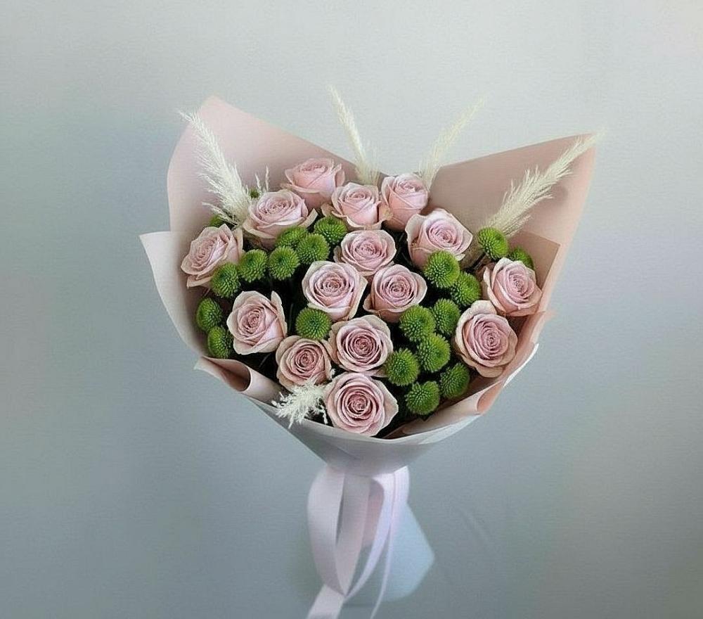Букет цветов из: Розы и Хризантемы в Петропавловке Республики Бурятия
