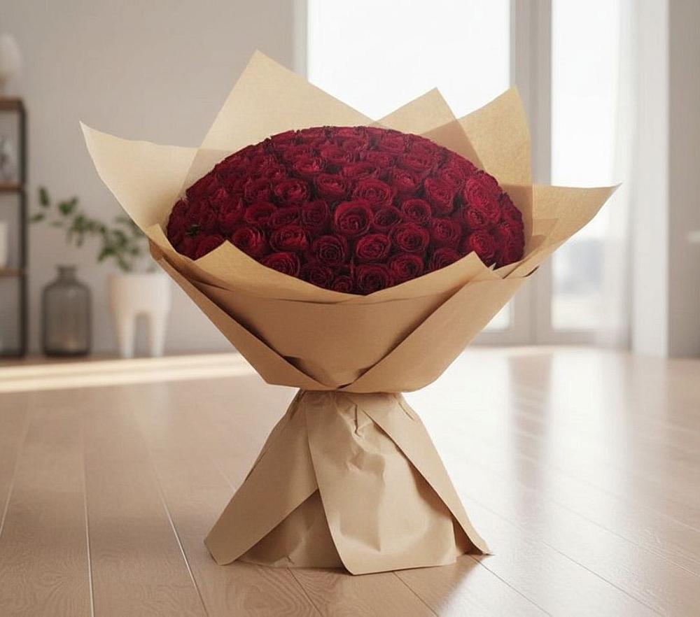Букет 101 Красная роза в Петропавловке Республики Бурятия