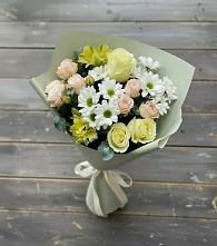 Букет цветов из:  Альстромерии, Розы и Хризантемы #REPLACE_PRED# Петропавловке Республики Бурятия