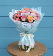 Букет цветов из:  Хризантемы и Розы в Петропавловке Республики Бурятия