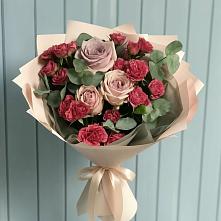Букет цветов из:  Гвоздики и Розы в Петропавловке Республики Бурятия