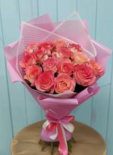 Букет 15 Розовых роз Равель #REPLACE_PRED# Петропавловке Республики Бурятия